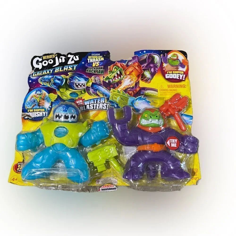 Goo Jit Zu Galaxy Blast S6 Versus PK Astroblast Vs Quickdraw Action Figures NWT